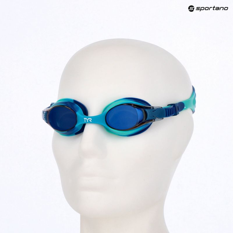 Gyerek úszószemüveg TYR Swimple Tie Dye Mirrored blue/mint 3