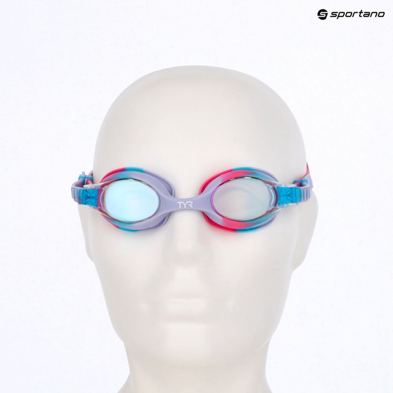 Gyerek úszószemüveg TYR Swimple Tie Dye Mirrored pink/blue 3