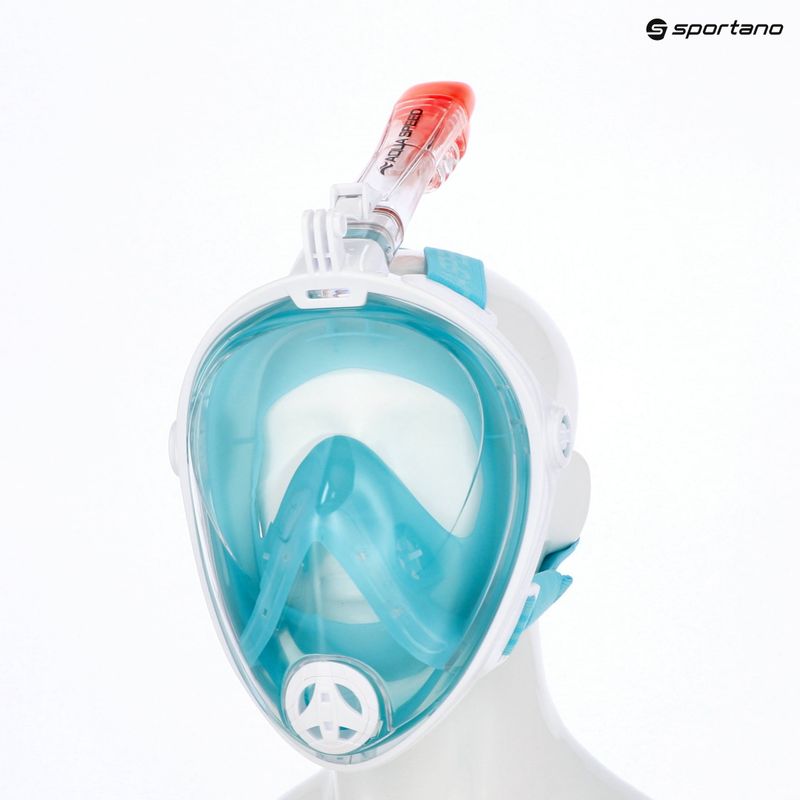 AQUA-SPEED Spectra 2.0 teljes arcú maszk snorkelinghez fehér/kék 6