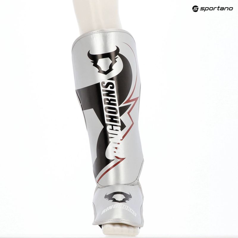 Sípcsont- és lábfejvédők Venum Ringhorns Charger Shin silver/black 7