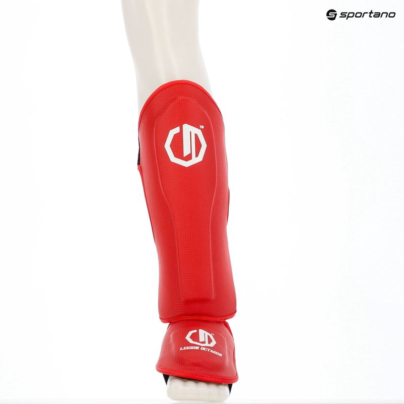 Sípcsont- és lábvédők Octagon Legion Kevlar red 12