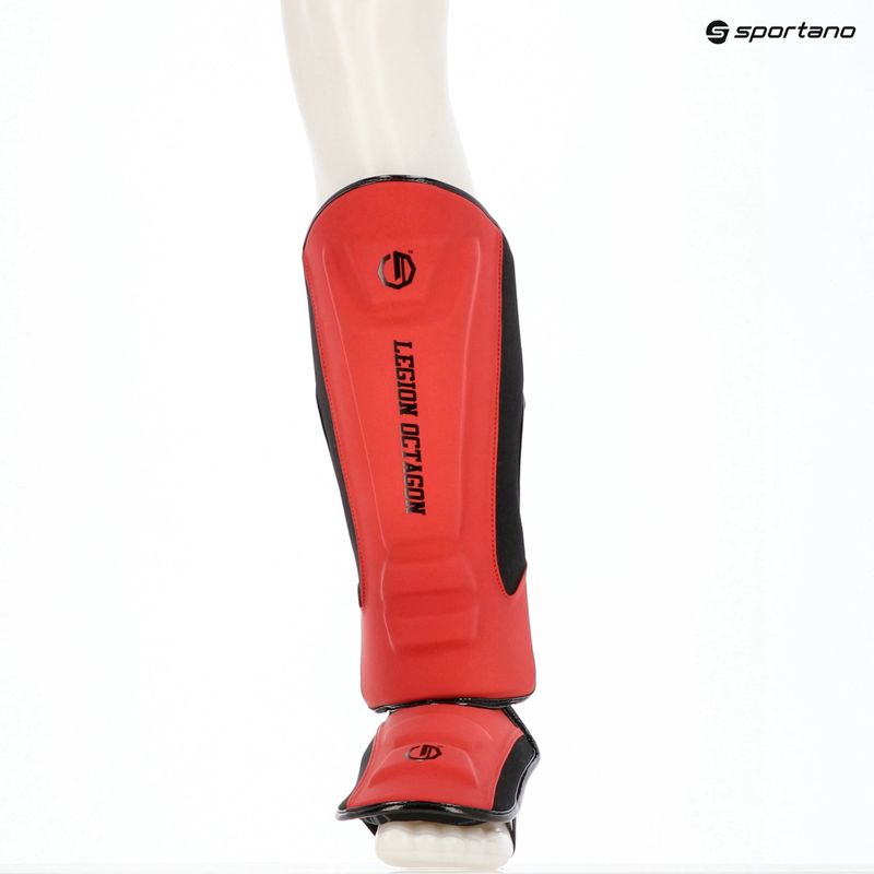 Sípcsont- és lábfejvédők Octagon Legion Enforcer dark red 6