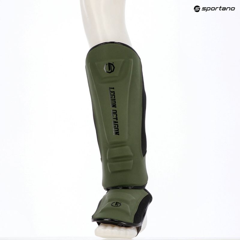 Sípcsont- és lábfejvédők Octagon Legion Enforcer dark green 6