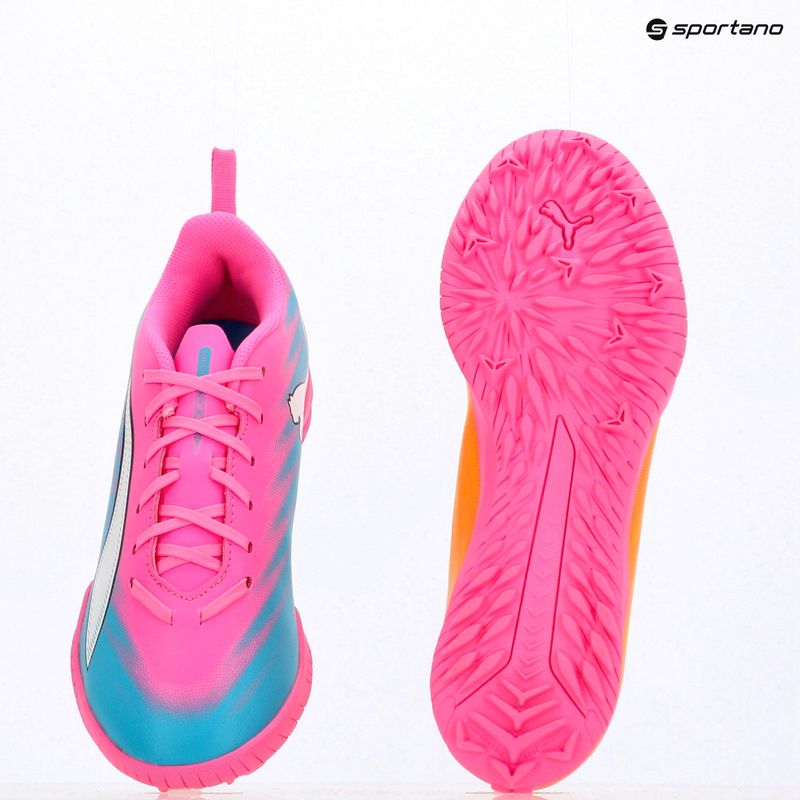 Gyerek focicipő PUMA Ultra 6 Play TT Jr poison pink/puma white/sun stream/bright aqua/puma black 16