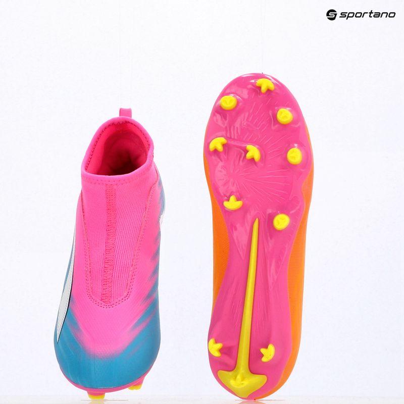 Gyerek focicipő PUMA Ultra 6 Match+ LL FG/AG Jr poison pink/puma white/sun stream/bright aqua/puma black 16