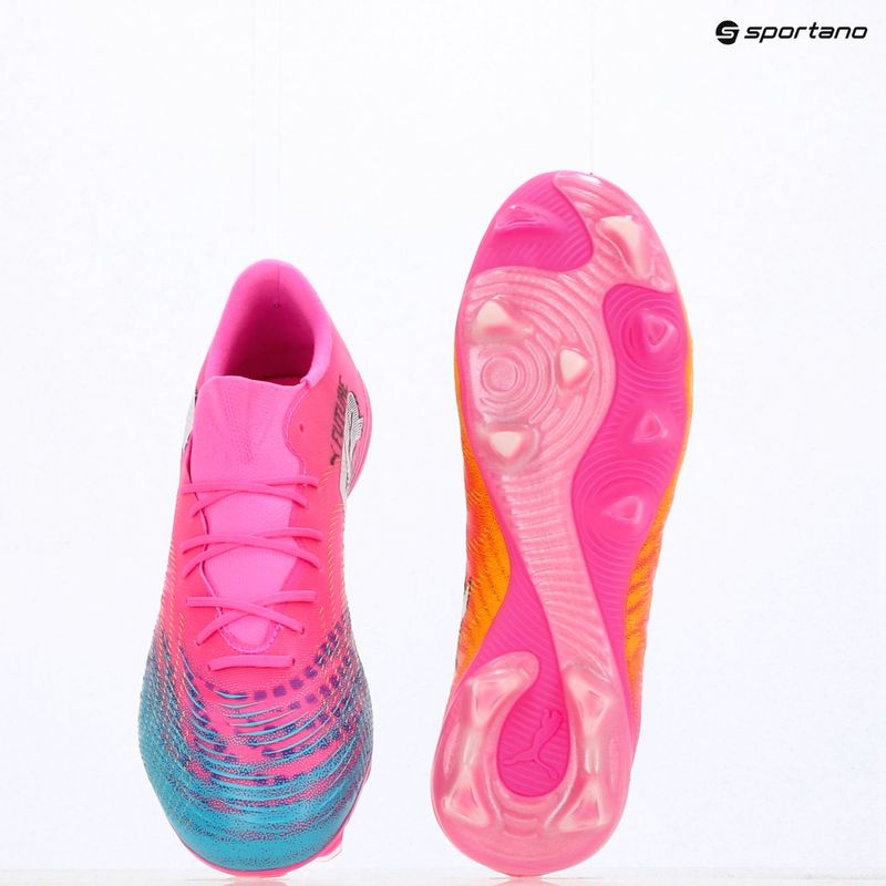 Futballcipő PUMA Future 9 Match Fusion FG/AG poison pink/puma white/sun stream/bright aqua/puma black 16