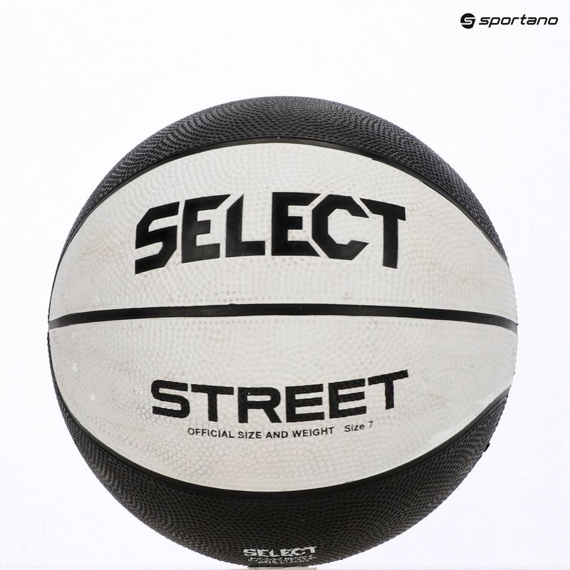 Gyermek kosárlabda SELECT Basketball Street v23 fehér/fekete 7-es méret 4