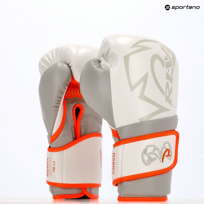 Boxkesztyű Rival Impulse Sparring Gloves Gants white/orange 5