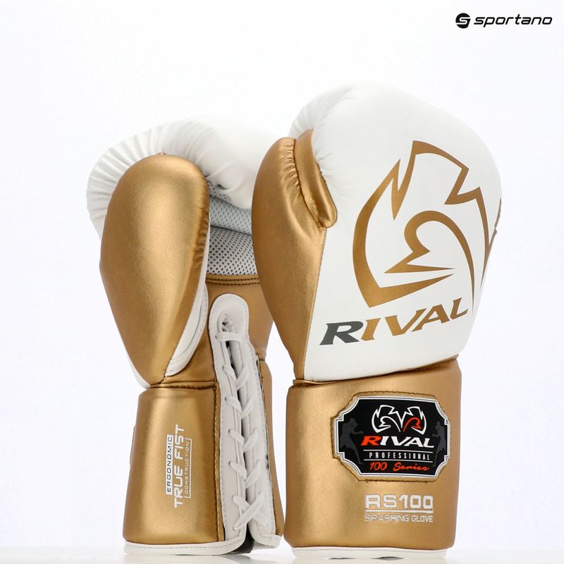 Rival RS100 Professional fehér/arany bokszkesztyű 5