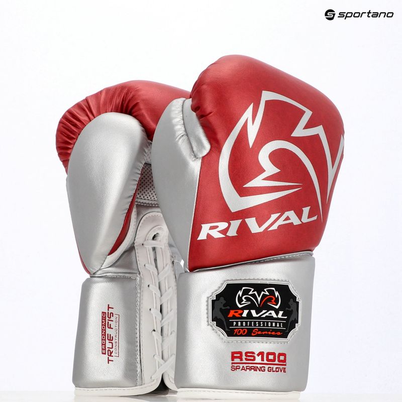 Bokszkesztyűk Rival RS100 Professional red/silver 13