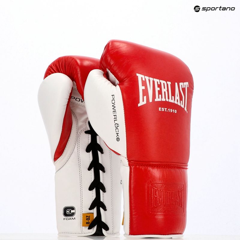 Boxkesztyű Everlast Powerlock OG Pro Fight red/white 14