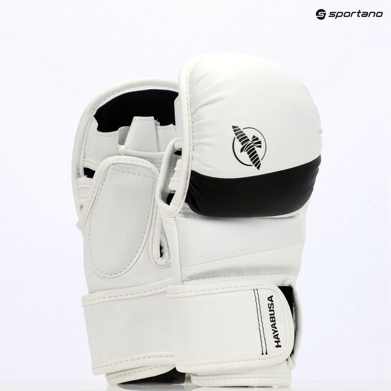 Hayabusa T3 Hybrid fehér/fekete grappling kesztyű 8