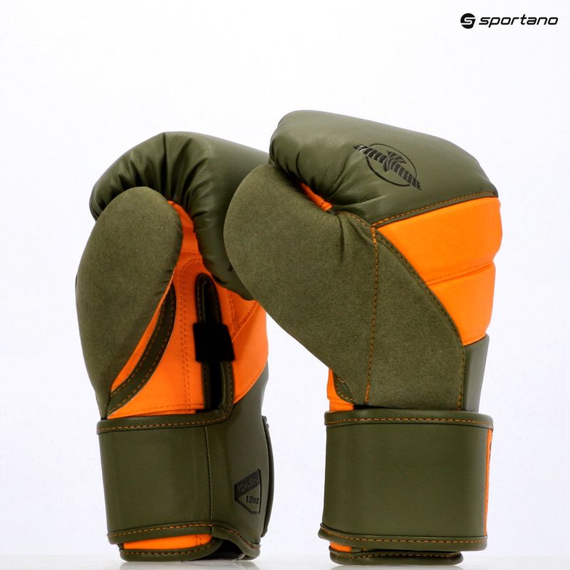 Hayabusa T3 zöld/narancs bokszkesztyű 8