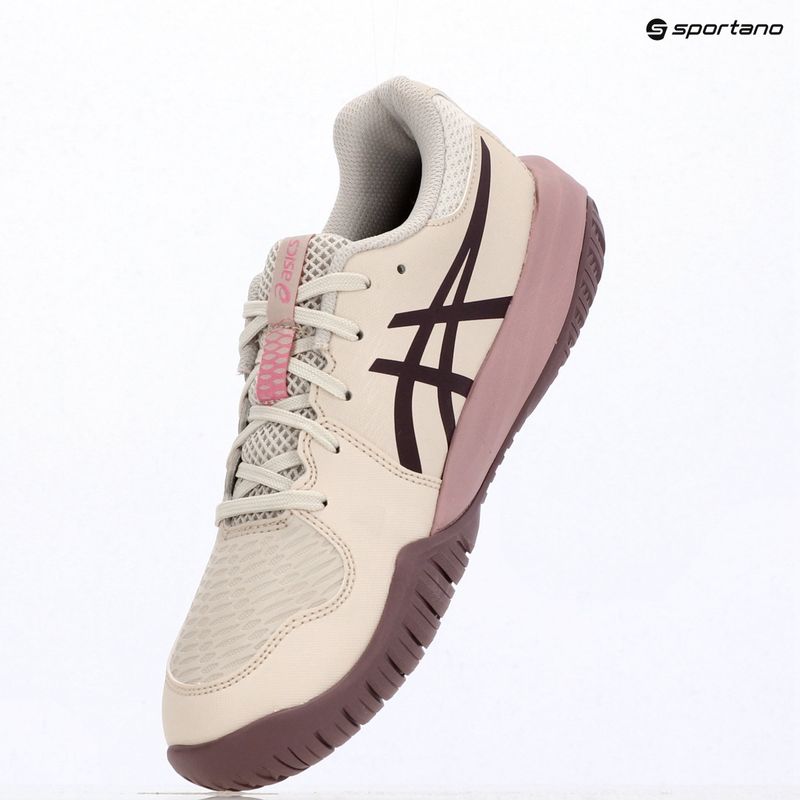 Gyerek teniszcipő ASICS Gel-Resolution X GS soft oat/dark aubergine 9
