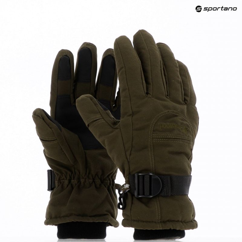 Férfi túrakesztyű Pinewood Membrane Glove moss green 10