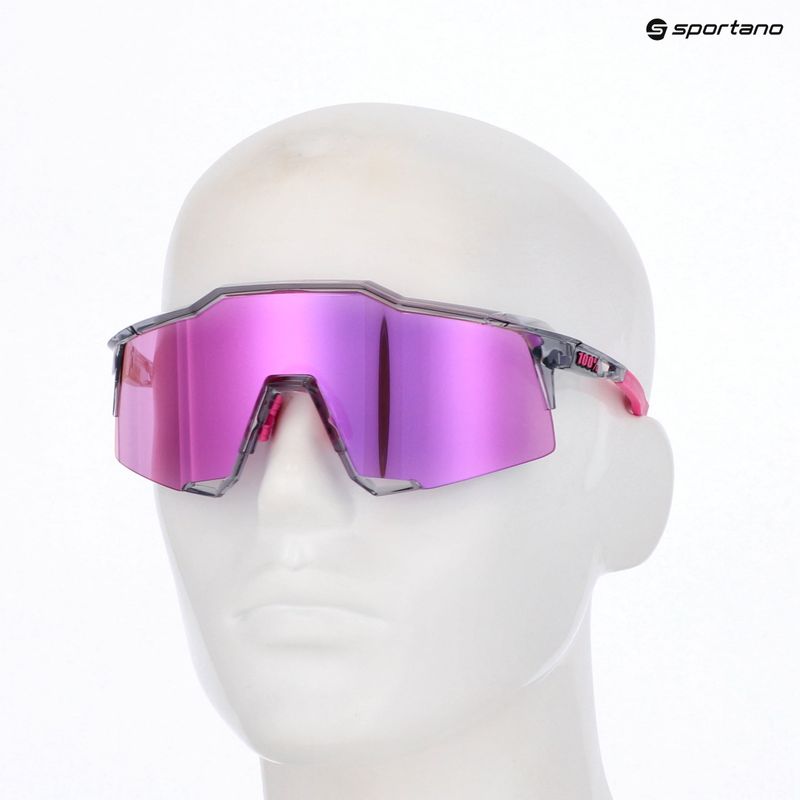 100% Speedcraft napszemüveg polírozott áttetsző szürke/lila többrétegű tükörrel 5