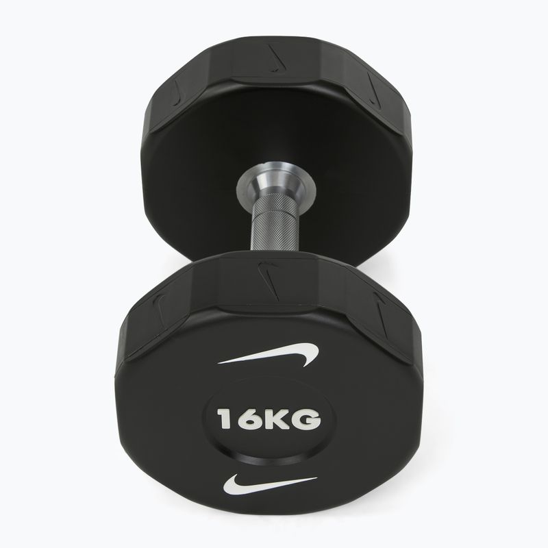Krómozott kézisúlyzó Nike Strength Pro Urethane Dumbbell 16 kg black/white 2