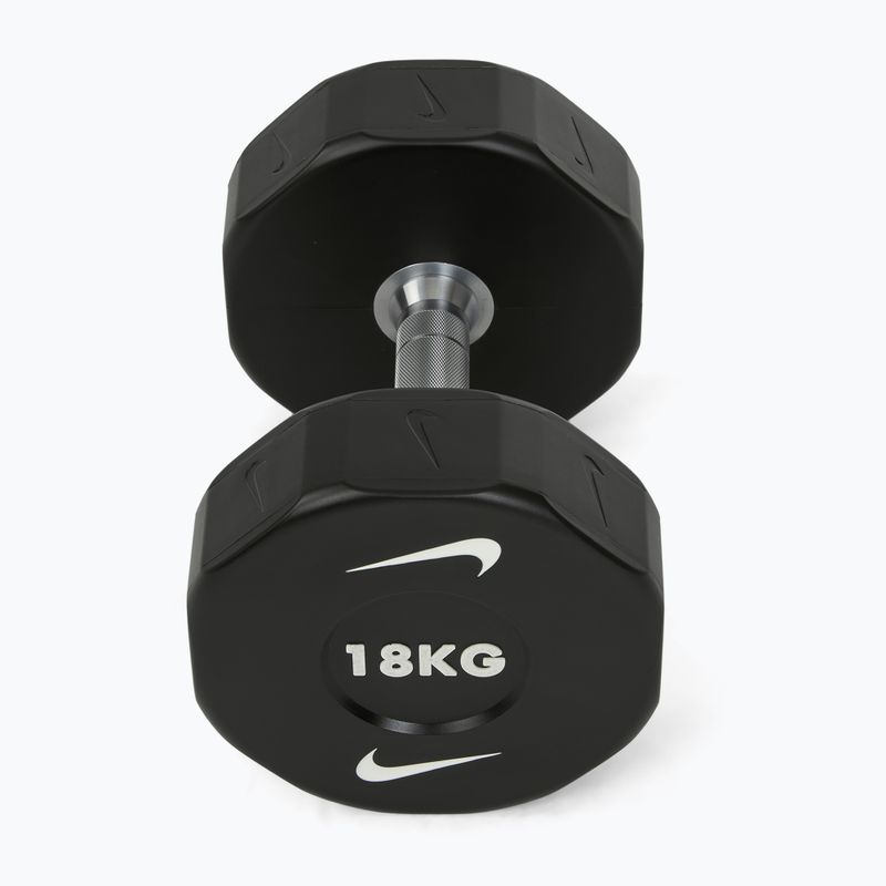 Krómozott kézisúlyzó Nike Strength Pro Urethane Dumbbell 18 kg black/white 2