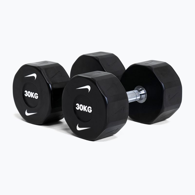 Krómozott kézisúlyzó Nike Strength Pro Urethane Dumbbell 30 kg black/white 5