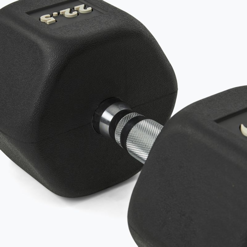 Gumírozott kézisúlyzó Nike Strength Hex Dumbbell 22,5 kg black/white 4