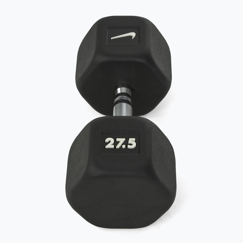 Gumírozott kézisúlyzó Nike Strength Hex Dumbbell 27,5 kg black/white 2