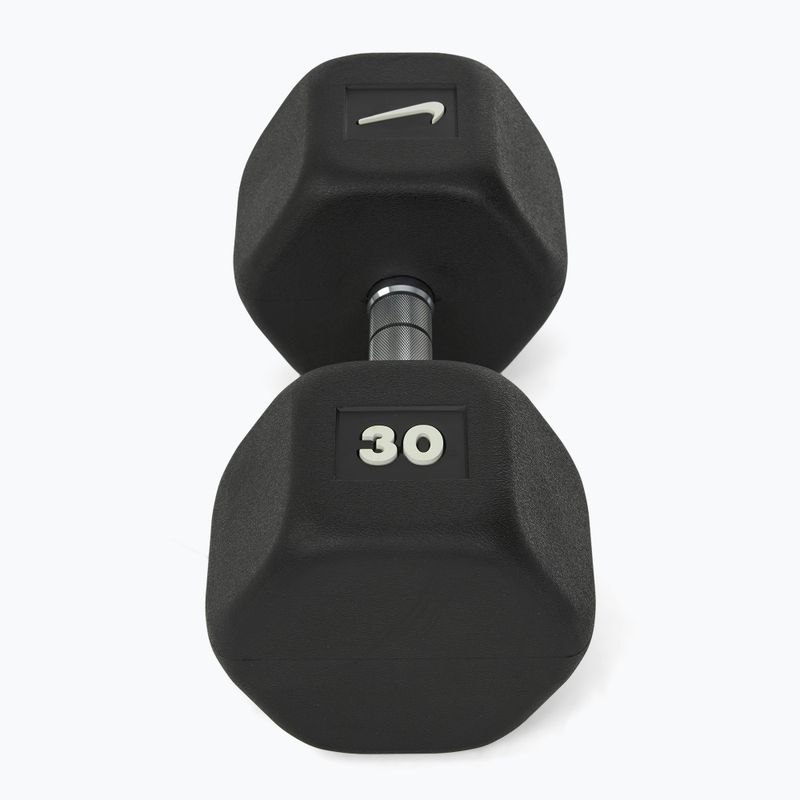 Gumírozott kézisúlyzó Nike Strength Hex Dumbbell 30 kg black/white 2