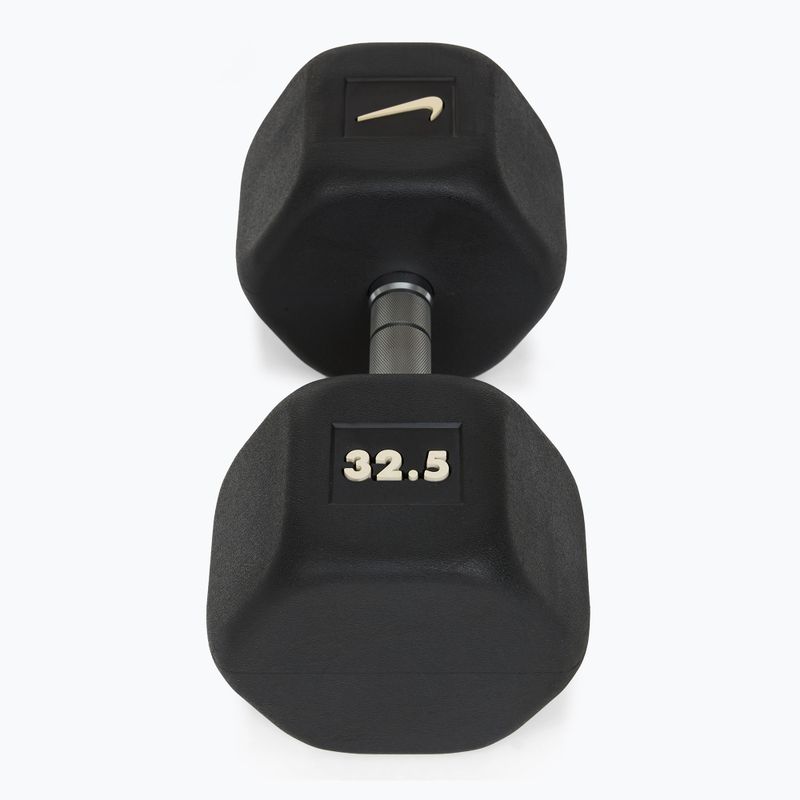 Gumírozott kézisúlyzó Nike Strength Hex Dumbbell 32,5 kg black/white 2