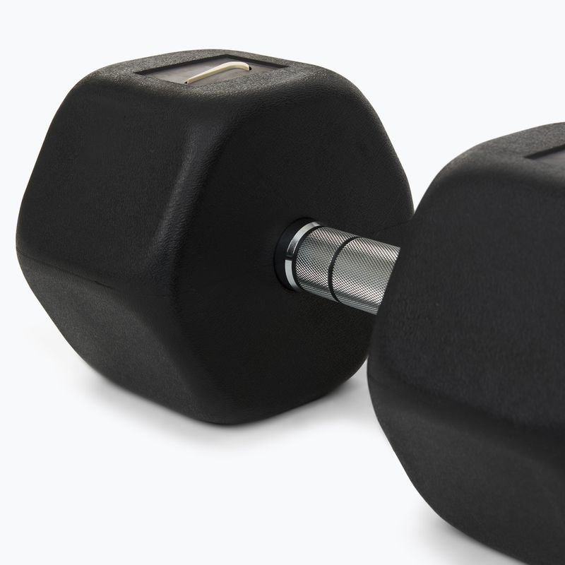 Gumírozott kézisúlyzó Nike Strength Hex Dumbbell 32,5 kg black/white 4