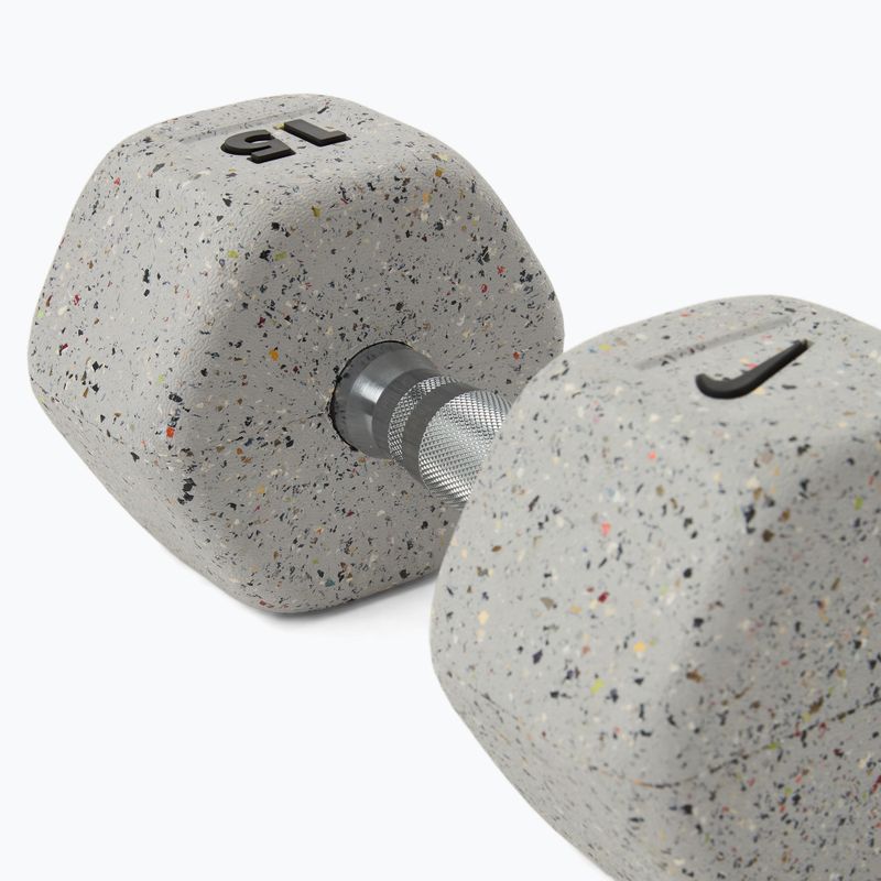 Gumírozott kézisúlyzó Nike Strength Grind Hex Dumbbell 15 kg wolf grey 4