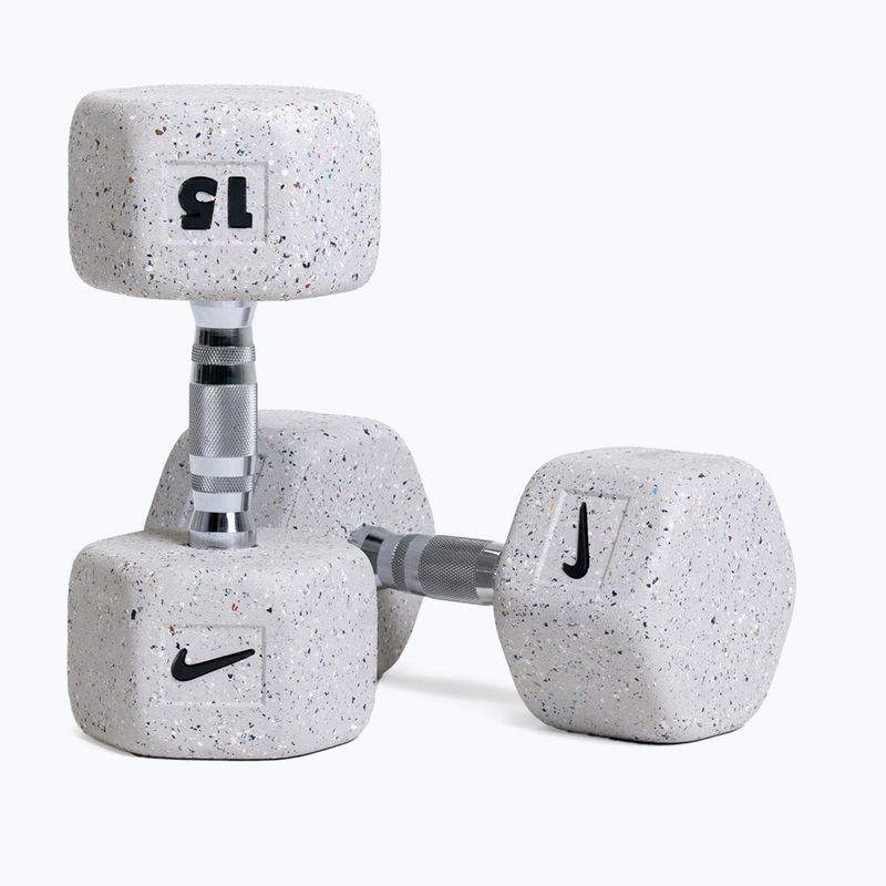 Gumírozott kézisúlyzó Nike Strength Grind Hex Dumbbell 15 kg wolf grey 5