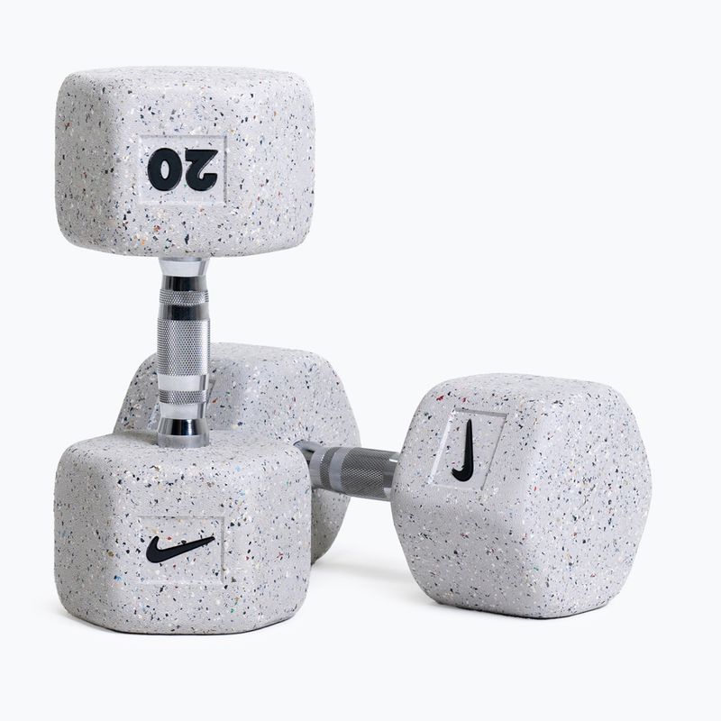 Gumírozott kézisúlyzó Nike Strength Grind Hex Dumbbell 20 kg wolf grey 5