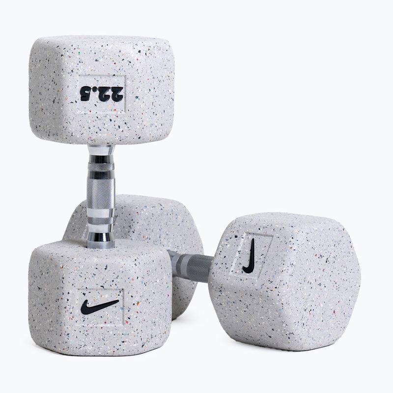 Gumírozott kézisúlyzó Nike Strength Grind Hex Dumbbell 22,5 kg wolf grey 5