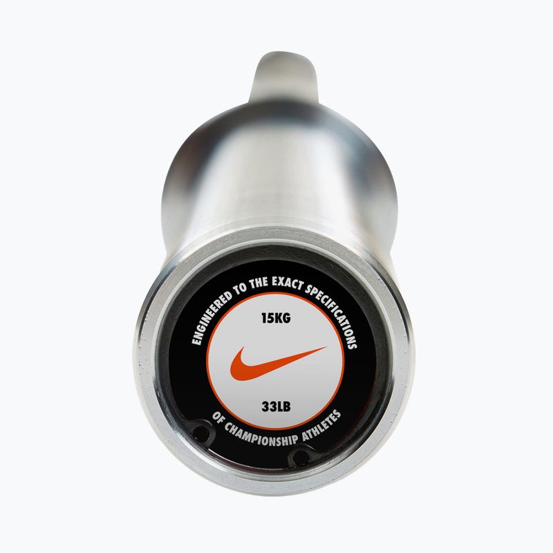 Egyenes rúd Nike Strength Hard Chrome Barbell chrome swoosh 5
