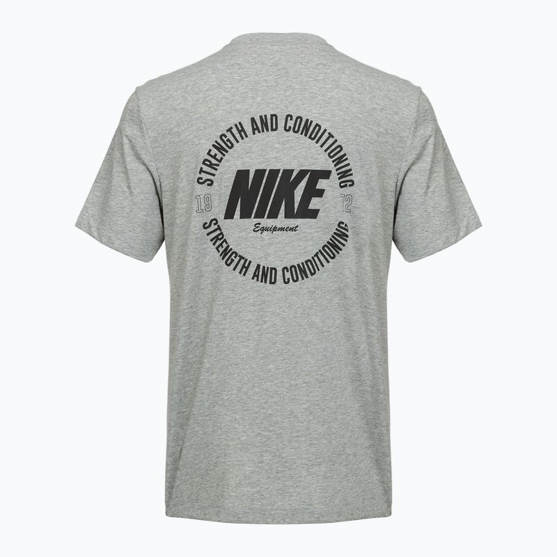 Férfi edző póló Nike Strength S&C Dri-Fit heather grey/black 2