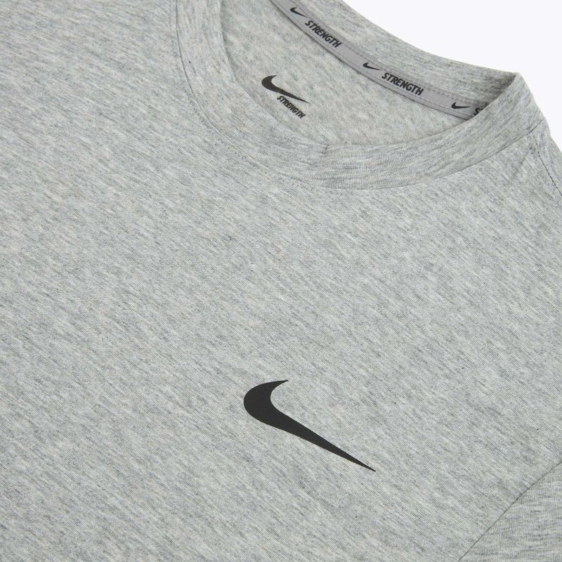 Férfi edző póló Nike Strength S&C Dri-Fit heather grey/black 3