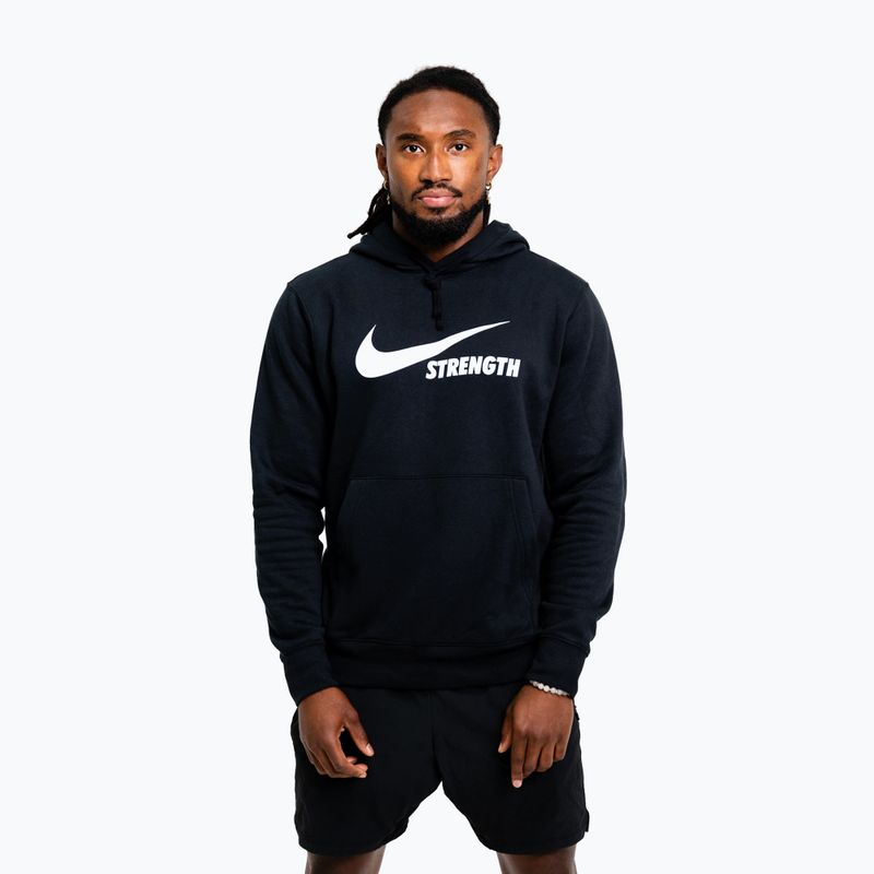 Férfi pulóver Nike Strength Hoodie black/white
