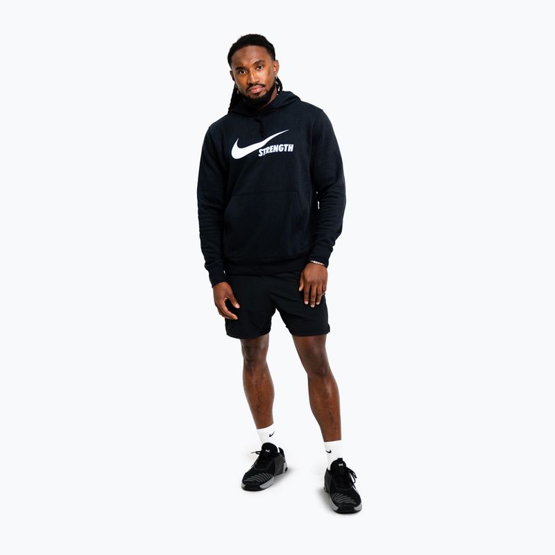 Férfi pulóver Nike Strength Hoodie black/white 2