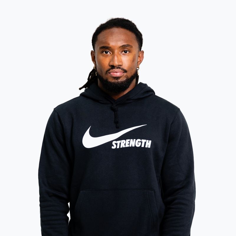 Férfi pulóver Nike Strength Hoodie black/white 4