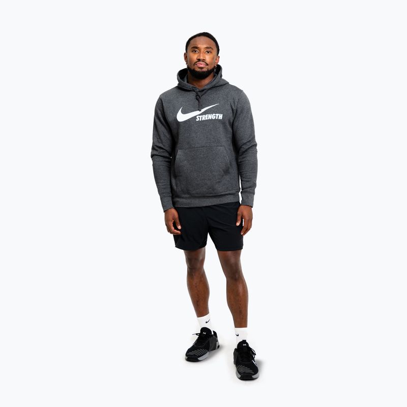 Férfi pulóver Nike Strength Hoodie charcoal/white 2