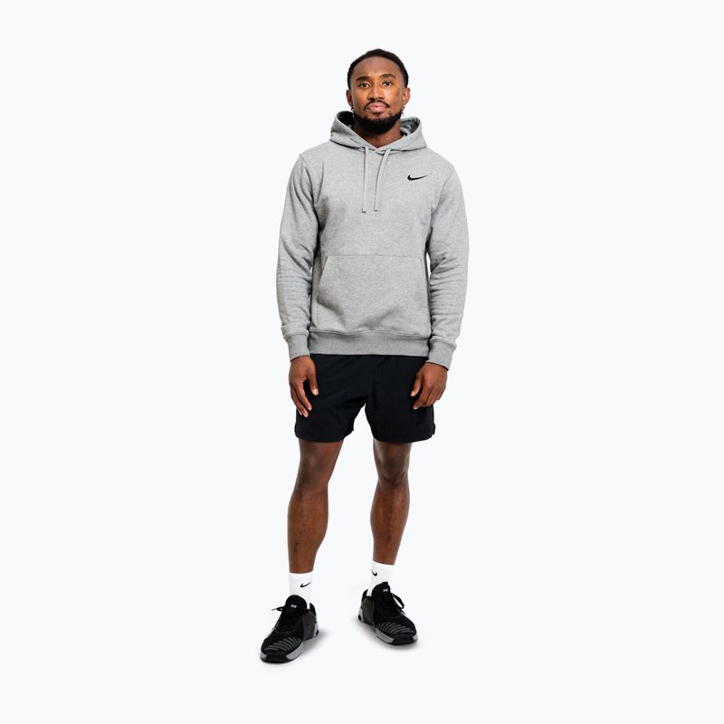 Férfi pulóver Nike Strength S&C Hoodie heather grey/black 2