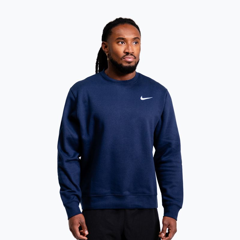 Férfi pulóver Nike Strength S&C Crewneck navy/white