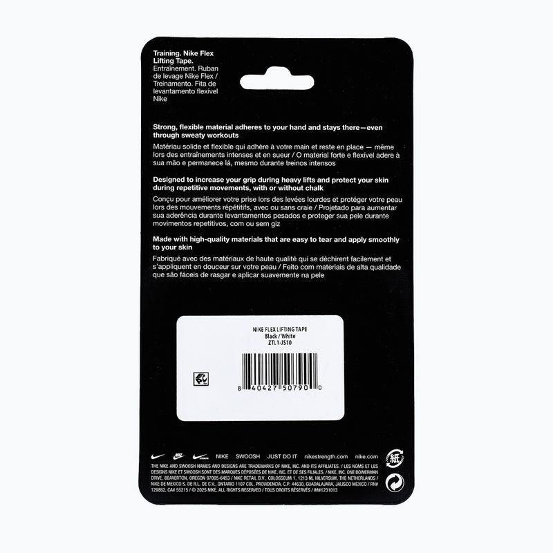 Kohéziós rugalmas kötés Nike Strenght Flex Lifting Tape black/white 8