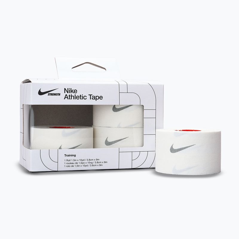 Kohéziós rugalmas kötés Nike Strenght Athletic Tape white/grey 2