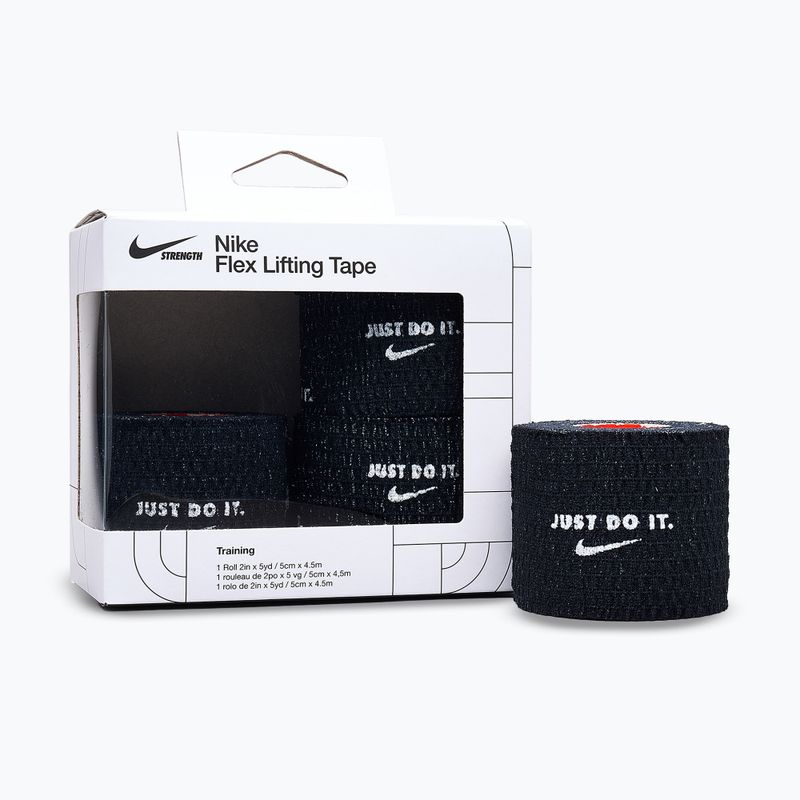 Nike Strenght Flex Lifting Tape 4 db fekete/fehér kohéziós elasztikus kötés