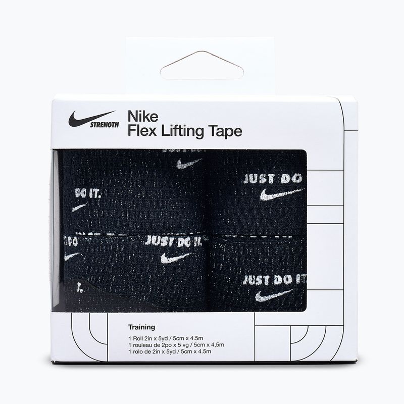 Kohéziós rugalmas kötés Nike Strenght Flex Lifting Tape black/white 2