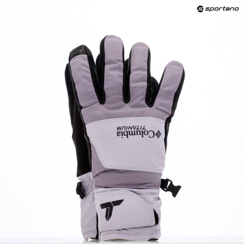 Női túrakesztyűk Columbia PowBound lavender pearl/shale purple/black 3
