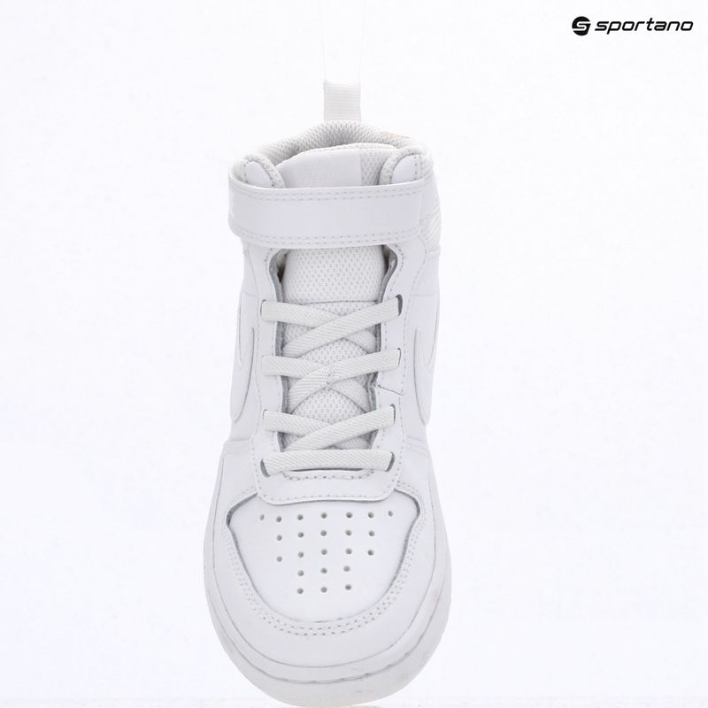 Gyermekcipő Nike Court Borough Mid 2 white/white/white 9