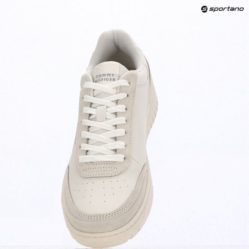 Férfi cipők Tommy Hilfiger Basket Core Leather Suede Mix ecru/street green 9
