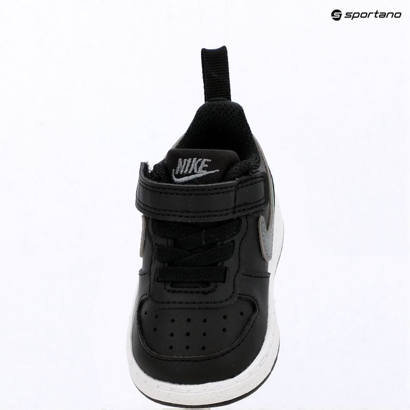 Gyermekcipő Nike Court Borough Low black/smoke grey/white/illusion green 7