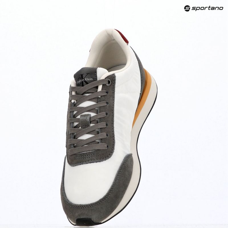 Férfi cipők Calvin Klein HM0HM02212 Retro Runner Bans Leather Suede granite gray/white/rhubarb 9